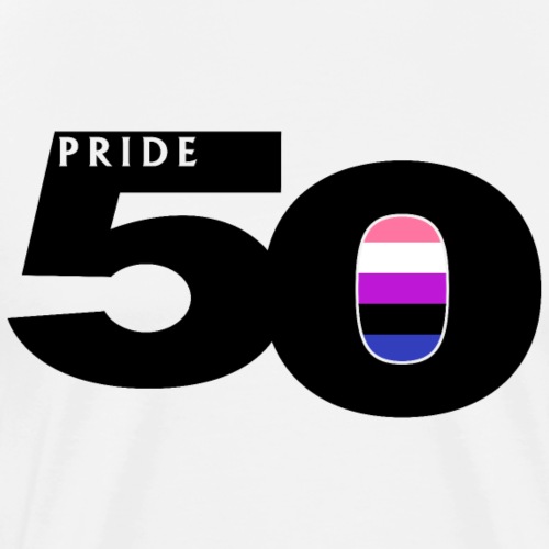 50 Pride Genderfluid Pride Flag - Men's Premium T-Shirt