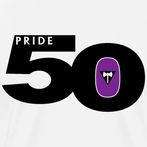 50 Pride Lesbian Labrys Pride Flag - Men's Premium T-Shirt