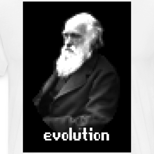 Darwin Pixel Portrait - Men's Premium T-Shirt