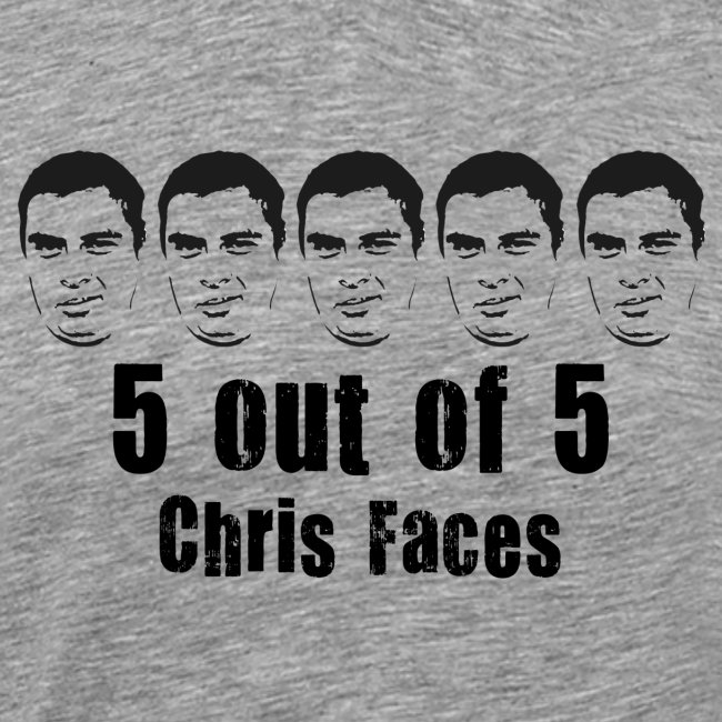 chris faces tshirt black