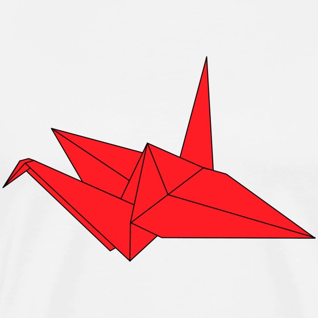 Origami Paper Crane Design - Red