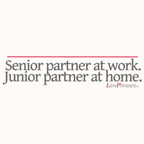 Senior partner at work. Junior partner at home. - Men's Premium T-Shirt