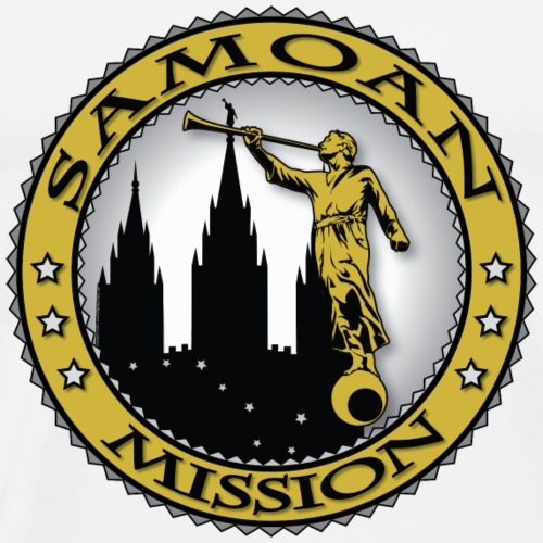 Samoan Mission - LDS Mission Classic Seal Gold - Men's Premium T-Shirt