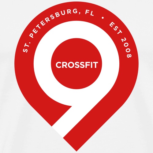 CrossFit9 Classic Drop Pin - Men's Premium T-Shirt