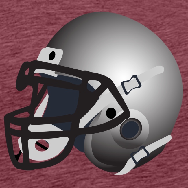 silver football helmet