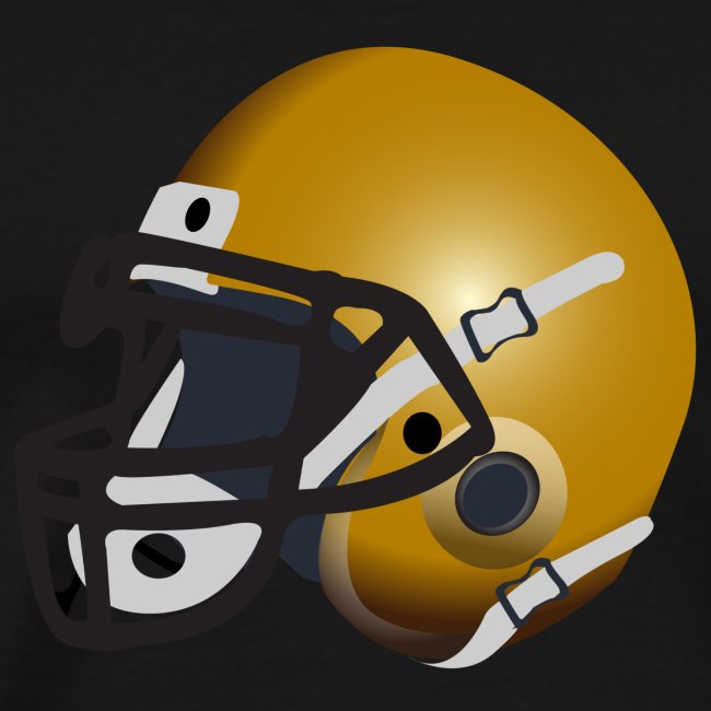 gold football helmet