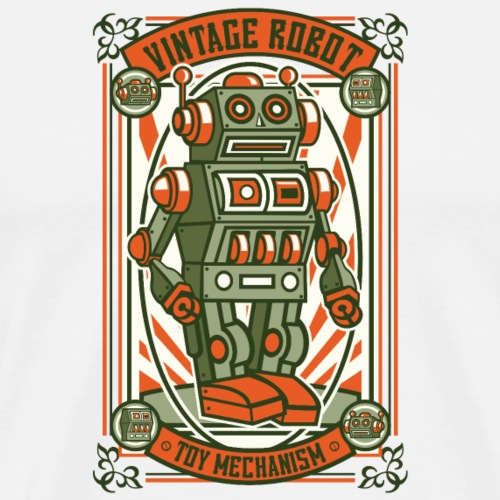 Vintage Toy Robot - Men's Premium T-Shirt
