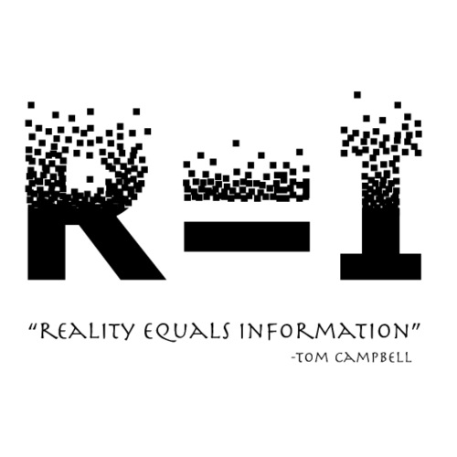 R=I --- Reality equals Information - black design - Men's Premium T-Shirt