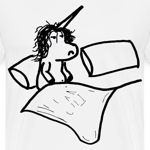 Waking up unicorn - Men's Premium T-Shirt