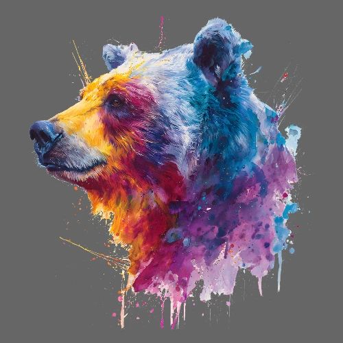 Watercolor Bear Portrait - Men's Premium T-Shirt
