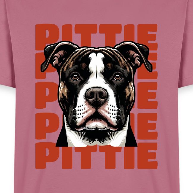 Pittie Classic Pit Bull Terrier Typography Design