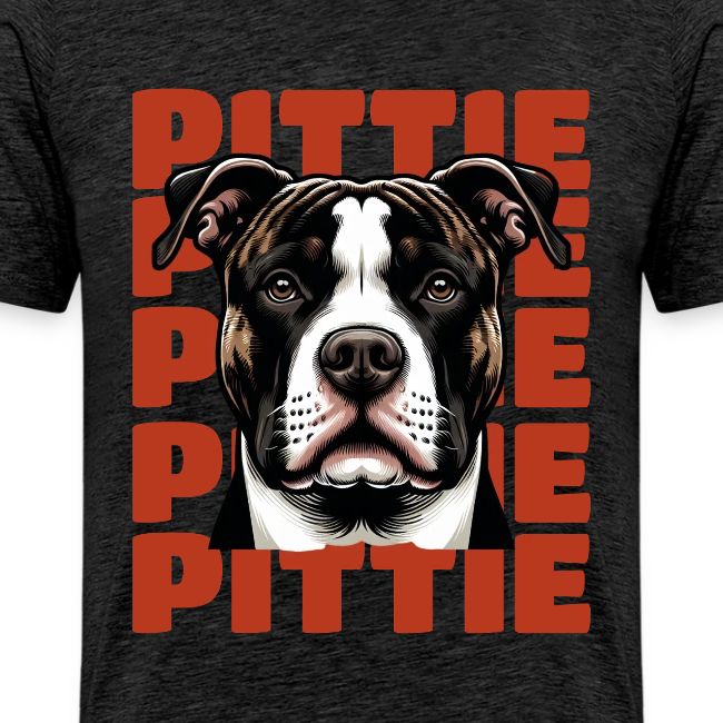 Pittie Classic Pit Bull Terrier Typography Design