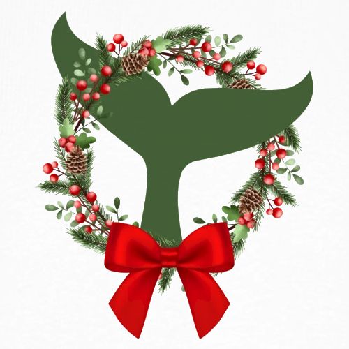 Holiday Whale Tail Wreath - Men's Premium T-Shirt