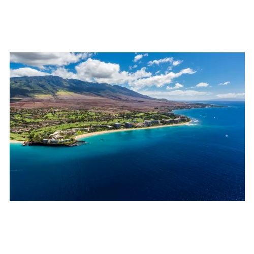 Kaanapali Beach Aerial Maui 0 - Men's Premium T-Shirt