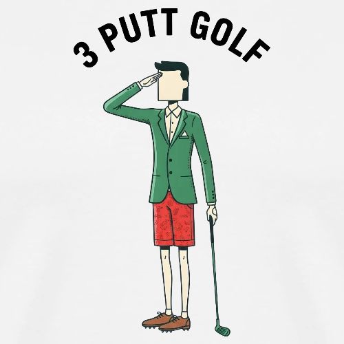 Golf T-Shirt Funny 3 Putt Salute Classic Style - Men's Premium T-Shirt