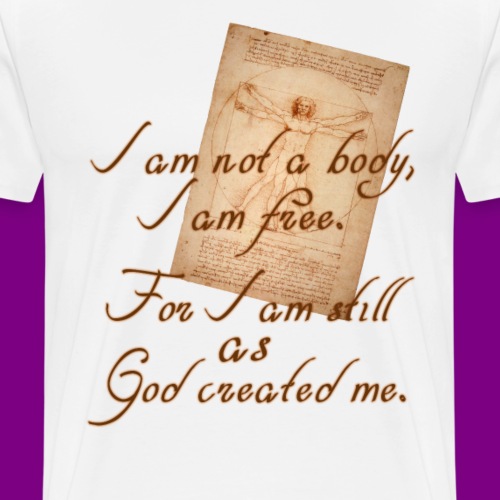 DaVinci's - I am not a body2 - ACIM - Men's Premium T-Shirt