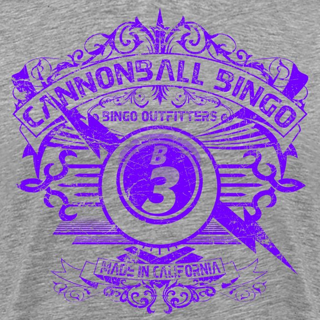 Vintage Cannonball Bingo Crest Purple