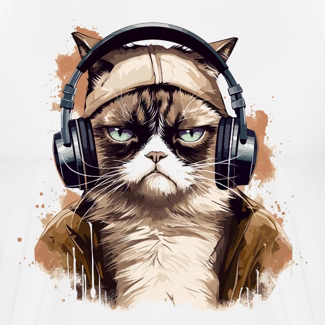 Funny Cat - grumpy face