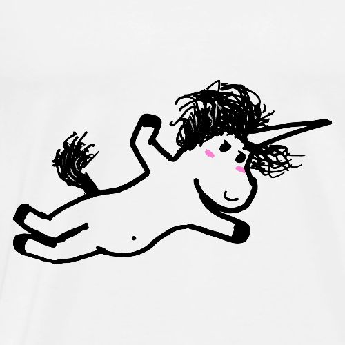 falling unicorn - Men's Premium T-Shirt
