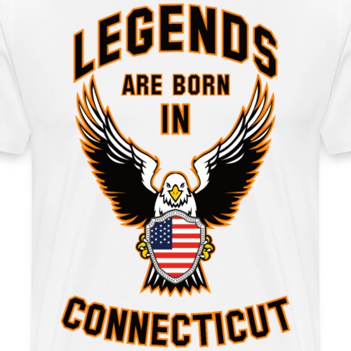 Legends are born in Connecticut - Men's Premium T-Shirt