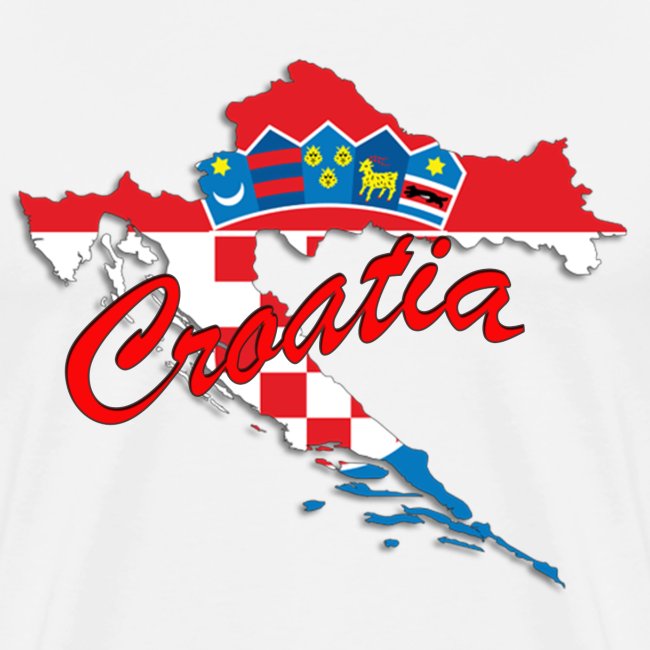Croatia Football Team Colours T-Shirt Treasure Des