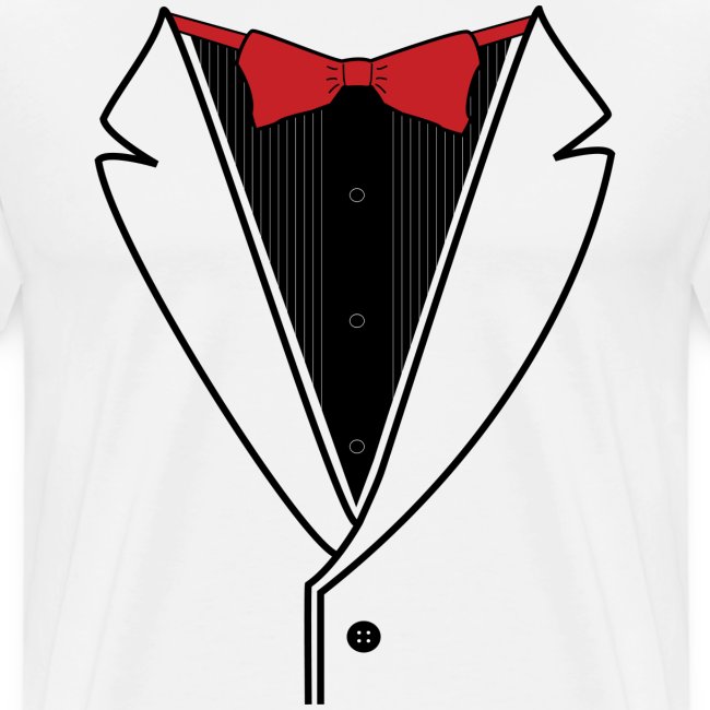 Tuxedo Plain With Red Bow Tie