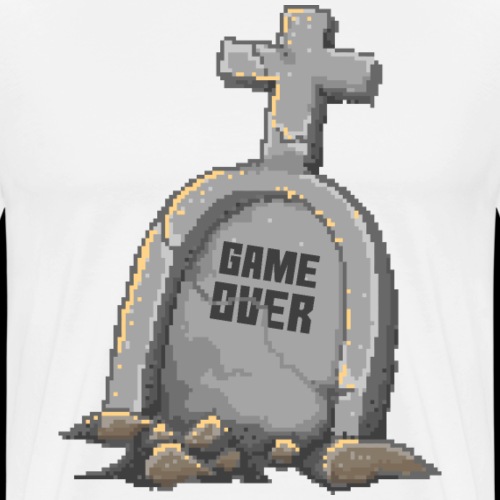 Game Over Gamer | Funny Pixelart - Men's Premium T-Shirt