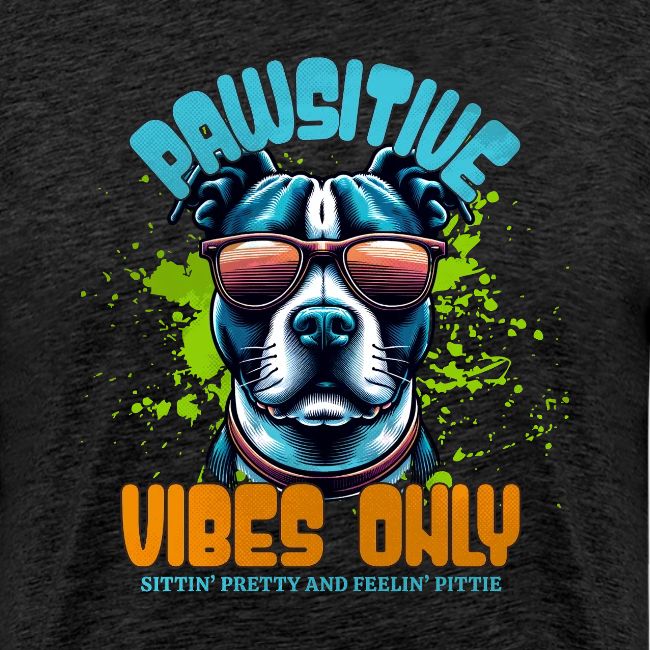 Pawsitive Vibes Only - Uplifting Pit Bull Design