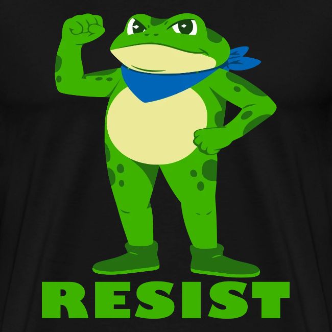 Portland Resist Frog Standing Strong Funny
