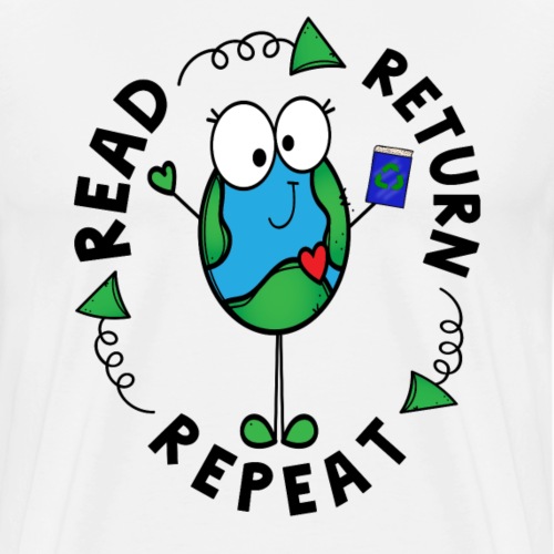 Read Return Repeat Earth Day Shirt - Men's Premium T-Shirt