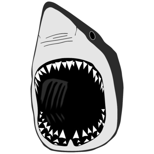 white shark jaws sharks fish fishing scuba diving - Men's Premium T-Shirt