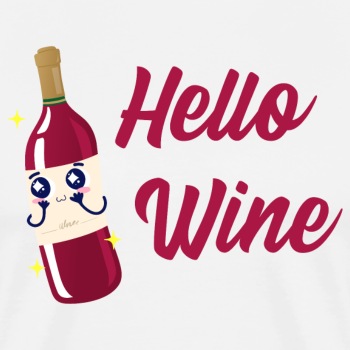 Hello wine - Contrast Hoodie Unisex
