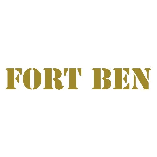 FORT BEN, gold stencil - Men's Premium T-Shirt