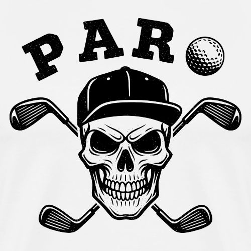 PAR Skull - Golf Gag Gift Tee for Men Cool Vintage - Men's Premium T-Shirt