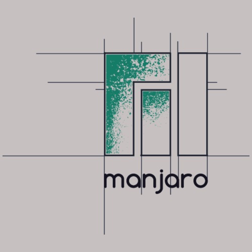 Manjaro Logo Draft - Men's Premium T-Shirt