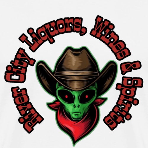 River City Liquors Alien Cowboy - Men's Premium T-Shirt