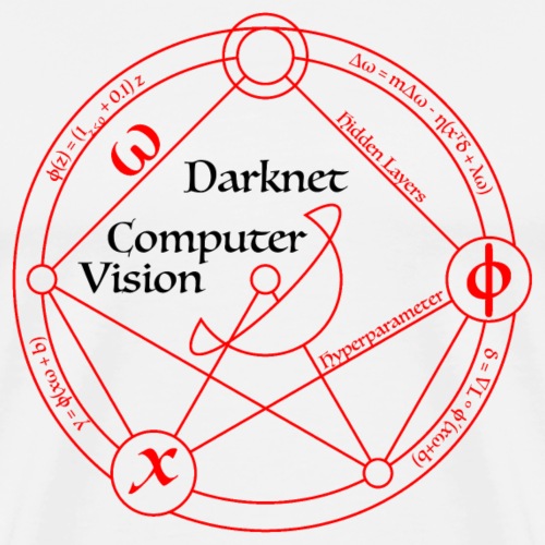 darknet computer vision red and black - Men's Premium T-Shirt