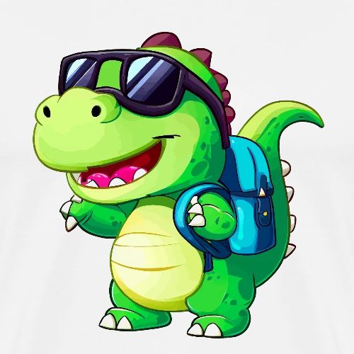Joyful Dinosaur Back-to-School Adventure - Men's Premium T-Shirt