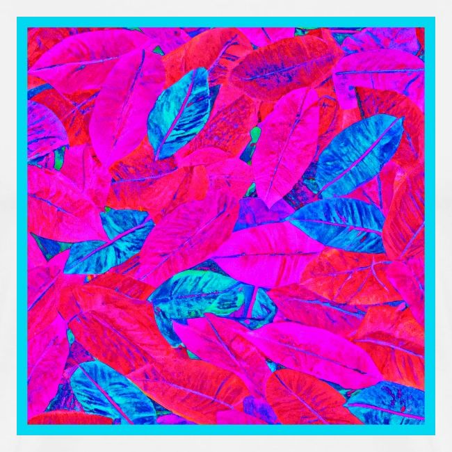 Vibrant Neon Leaves Artful Elegance