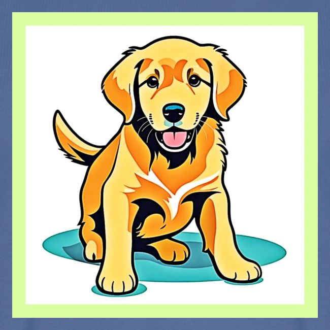 Golden Pup Charm Design
