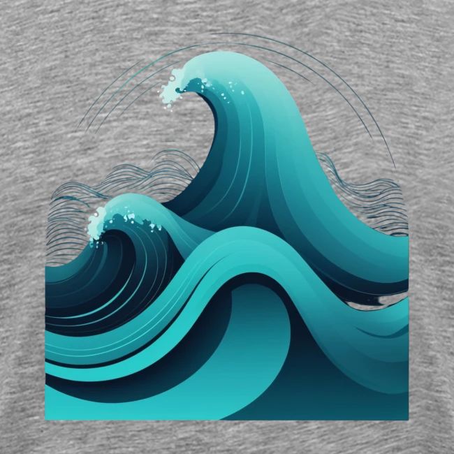 Dynamic Ocean Wave Illustration