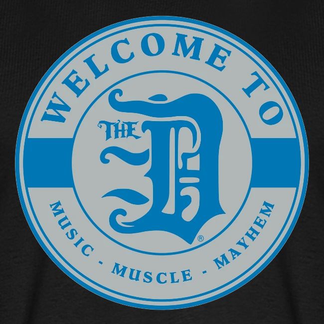 WELCOME TO THE D BADGE BLUE SILVER