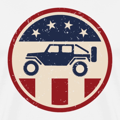 Patriotic Off Road 4wd Logo - Men's Premium T-Shirt