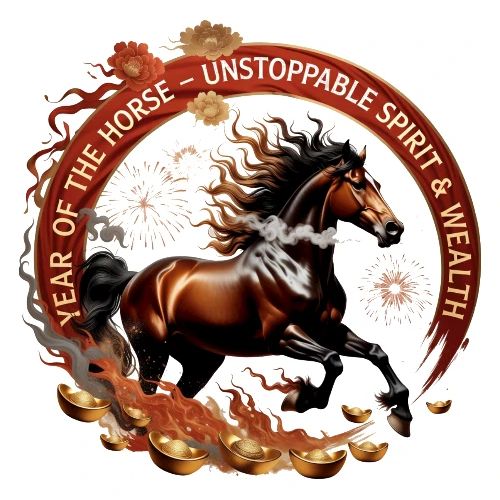 Year of the Horse Fiery Spirit T Shirt, Lunar New - Men's Premium T-Shirt