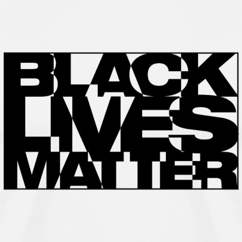 Black Live Matter Chaotic Typography - Men's Premium T-Shirt