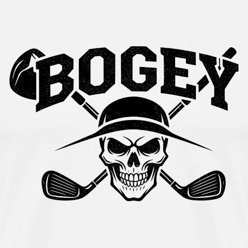 BOGEY - Skull Golf Gag Gift Tee for Men - Men's Premium T-Shirt