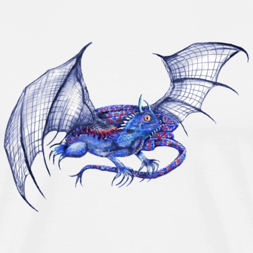Long tail blue dragon - Men's Premium T-Shirt