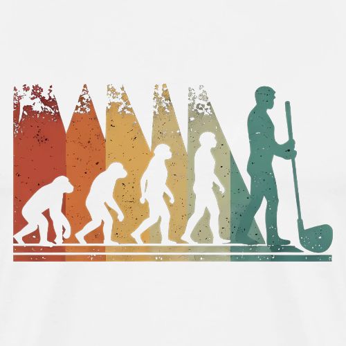 Evolution of Golf - Golf Dad Gift Tee for Men - Men's Premium T-Shirt