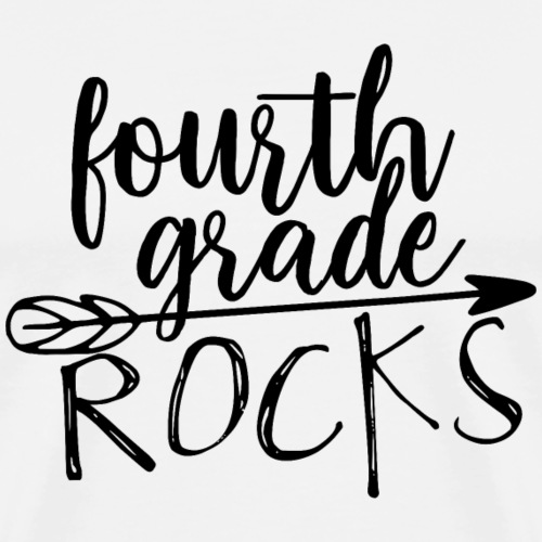 Fourth Grade Rocks Teacher T-Shirts - Men's Premium T-Shirt