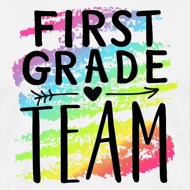 First Grade Team Crayon Splash Teacher T-Shirts